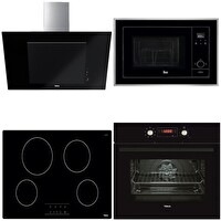Teka Siyah Ankastre Set (DVT 98660 BK - TB 770 - HAK 629 BK Auto - ML 820)