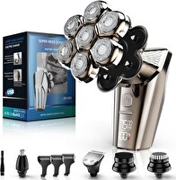 Hexus 7D Çıkarılabilir Kuru-Islak IPX7 Su Geçirmez Baş Tıraş Makinesi